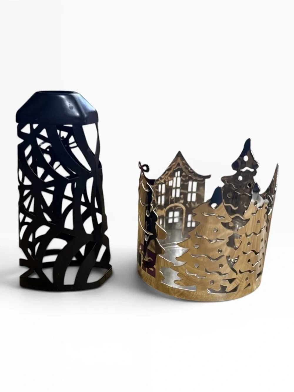 Bath & Body Works Little Town 3-Wick Candle Holder & Spiderweb Hand Soap
